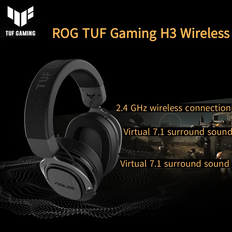 

Asus TUF Gaming H3 Wireless Low Delay Game Console 2.4 GHz Surround Sound Band Discord Certified USB-C Microphone HIFI 3.5mm