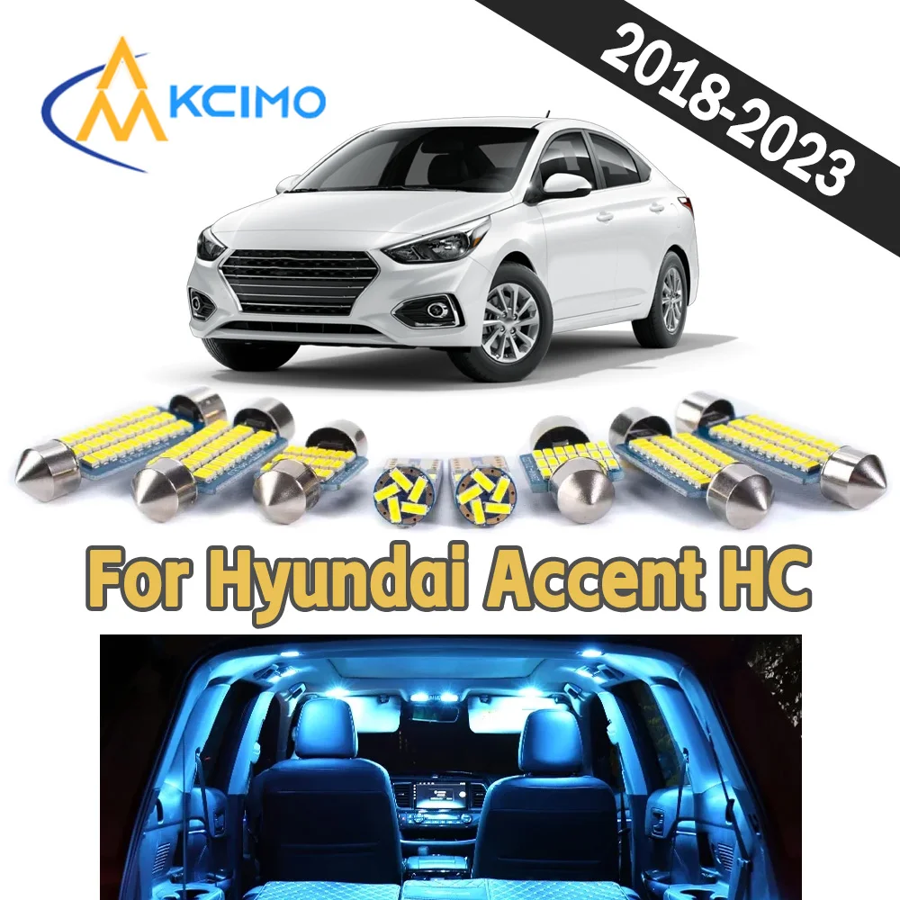 

Energy Efficient Car Interior LED Light Bulbs Anti Flicker CANBUS Indoor Reading Lights For Hyundai Accent HC 2018-2023