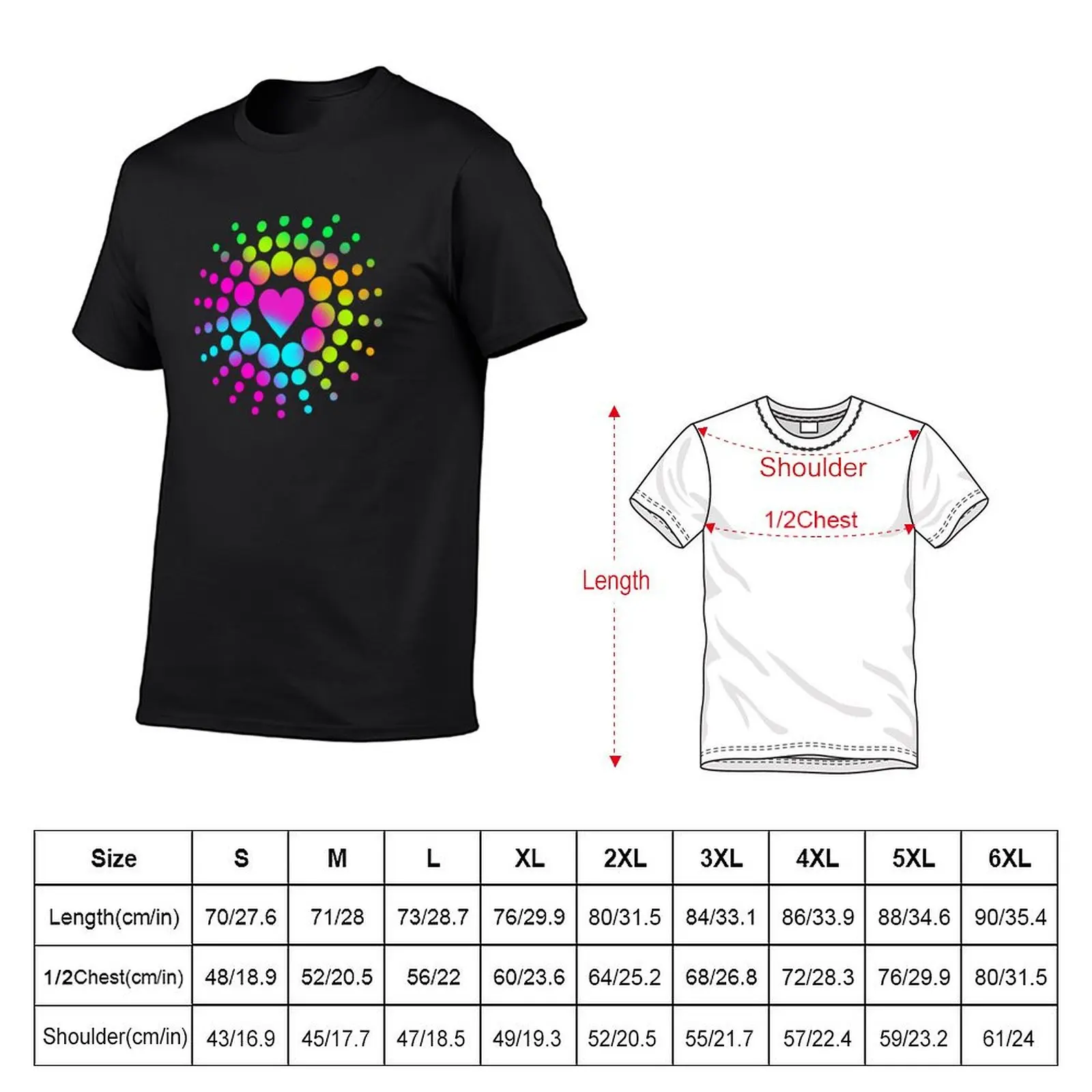 Colorful Loveparade logo T-Shirt custom t shirt summer tops tops hippie clothes t shirts for men graphic