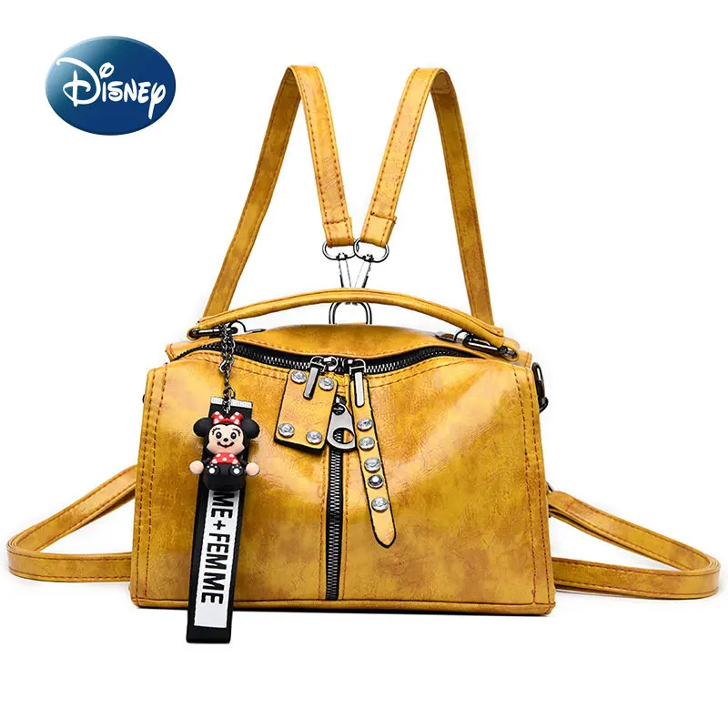 Disney Minnie New Women's Backpack Luxury Brand Diamond Embedding Women's Diagonal Shoulder Bag Cartoon Fashion Women's Handbag