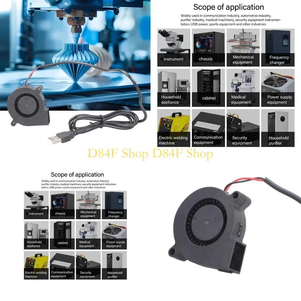 D84F Efficient 50x50x15mm 5V USB Blower Fan For Computer Thermal Management Cooling