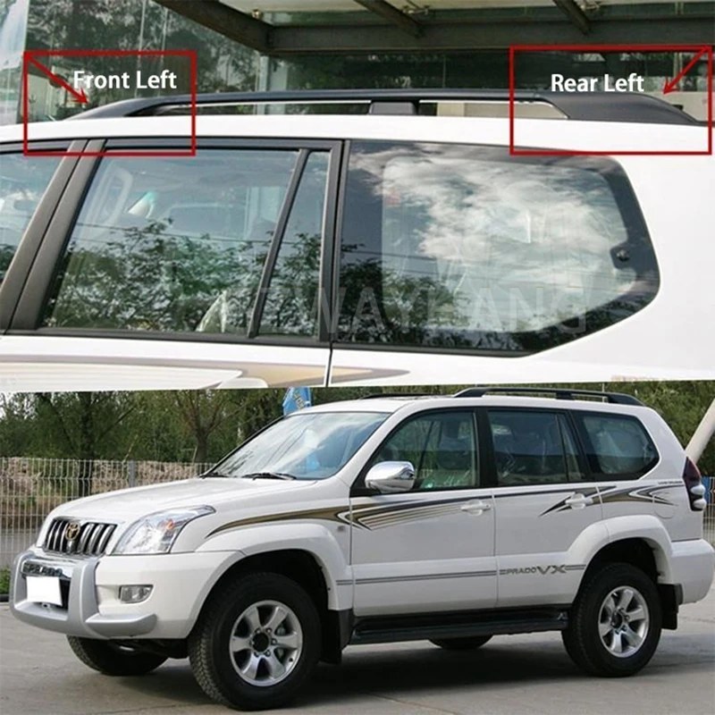 Auto Roof Rack Cover Rail End Shell For Toyota Land Cruiser Prado Fj150 2010 2011 2012 2013 2014 Roof Waterproof Gasket