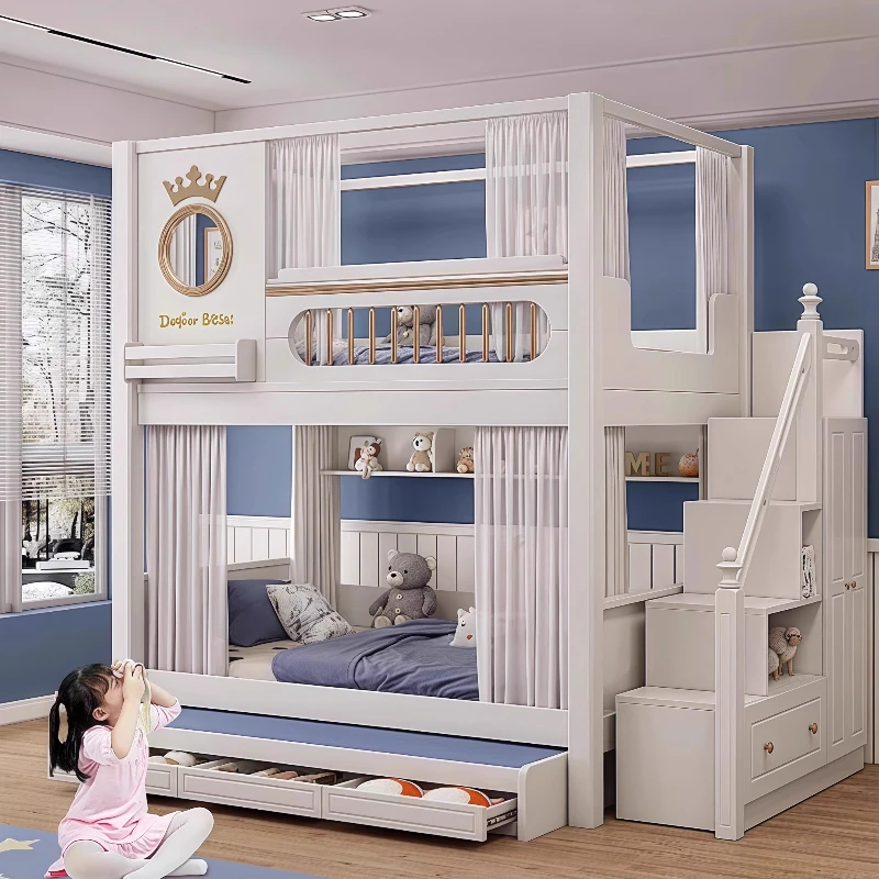 سرير طفل صغير قابل للتحويل الخشب البناء قضبان السلامة الانتقال سرير أطفال الحضانة الأثاث Letto Bambino Con Scivolo الأثاث