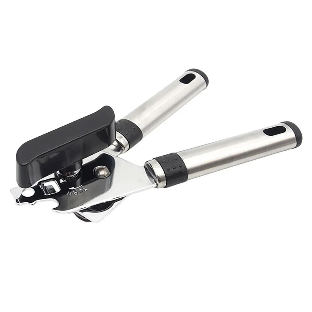 

Stainless Steel Can Bottle Opener Black Color Multi Function Kitchen Tool Metal Can Opener Bottle Lid Lever