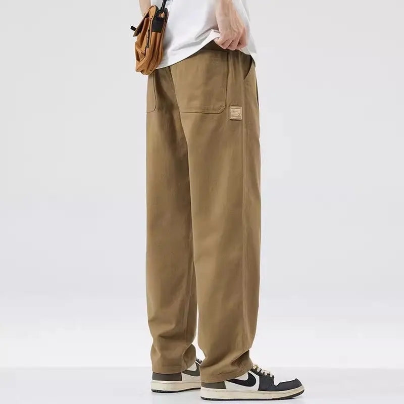 2026 Spring Straight Casual Pants Men's Autumn Sports Loose Tooling Trousers Wear