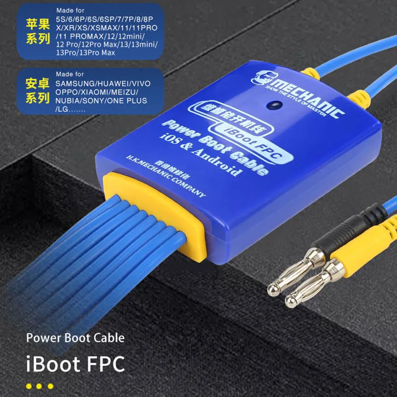 Mechanic iBoot FPC For iPhone 5-13 Pro Max Power Supply Test Cable For Samsung Huawei Xiaomi OPPO Repair Control Boot Line