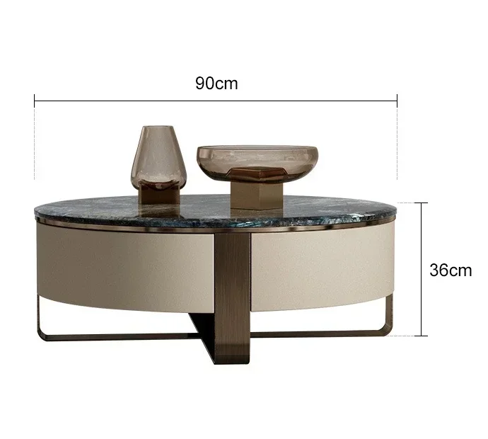 

Журнальный столик из натурального мрамора, высококачественный комплект мебели, круглый журнальный столик