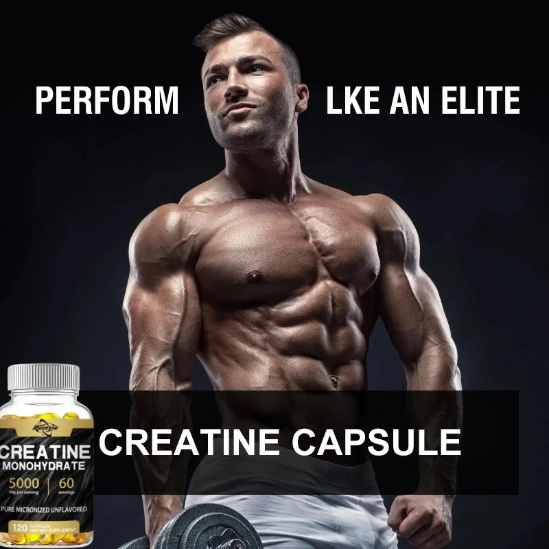 Monohidratato di creatina micronizzata 5.000 mg 120 capsule non GMO |   Senza glutine