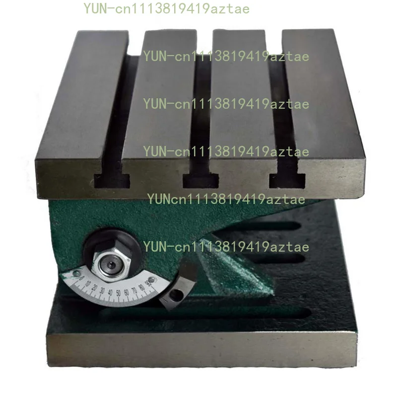 Vertical adjustable angle tilt rotation 90 degree table milling machine drilling machine processing angle precision 6inch