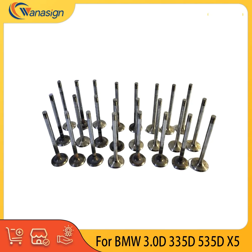 

Детали двигателя, комплект впускных и выпускных клапанов, подходит для дизеля 3.0 L l6 для BMW 3.0D 335D 535D X5 3.0L 11342247077