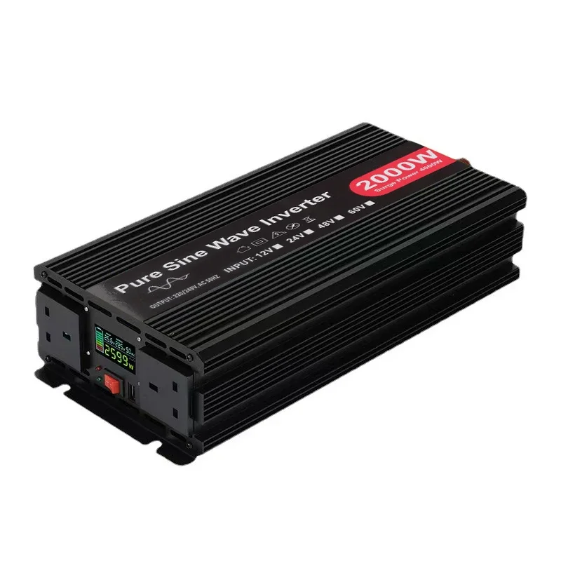 

2000w Power Inverter Pure Sine Wave Power Inverter 2000w Dc12v to Ac 220v for Household Use