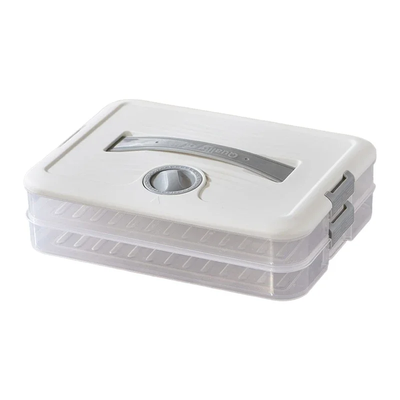 Secure Dumpling Storage Box with Lid – Versatile Plastic Container for Freezer and Fridge