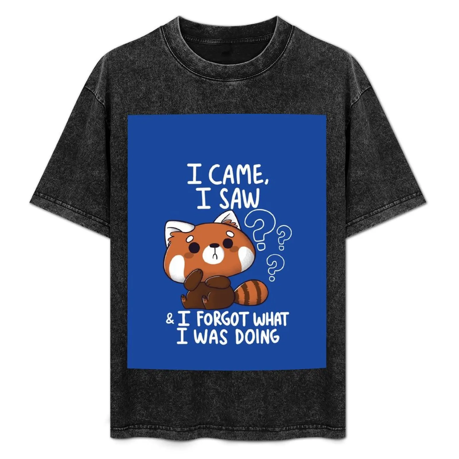 

Forgetful Red Panda T-Shirt blue archive new edition anime t shirts mens fashion