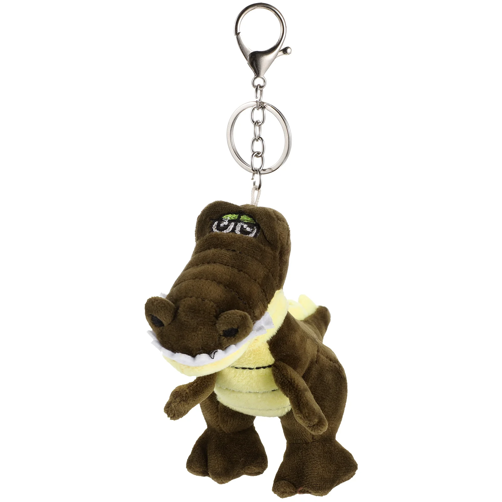 

2 Pcs Crocodile Keychain Toy Keychains for Backpacks Olive Green Plush The Animal