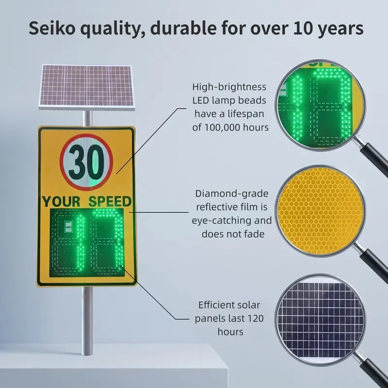 High-precision radar Traffic Signs LED Solar PVC Material Waterproof Real-time Display Long Range. Reliable Quality. Inquire