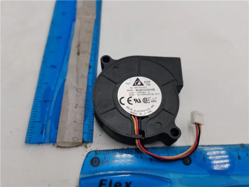 

3D printer blower BUB0524HHB for Delta 5015 24V 0.18A 3-line blower Turbine cooling fan server inverter FK3-0827 24V 0.18A 9T17