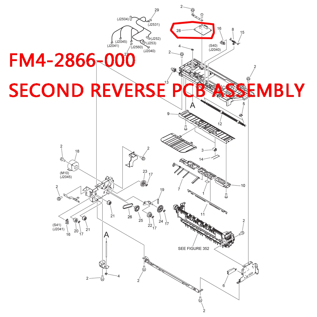 

FM4-2866-000 Second Reverse PCB Assembly for Canon iR2520 iR2525 iR2530 iR2535 iR2545