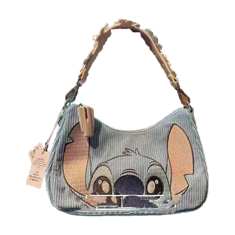 Disney Stitch Loungefly kwiatowy haft kaczki spersonalizowana wszechstronna kowbojska torba pod pachami pojedyncza torba na ramię Crossbody prezent