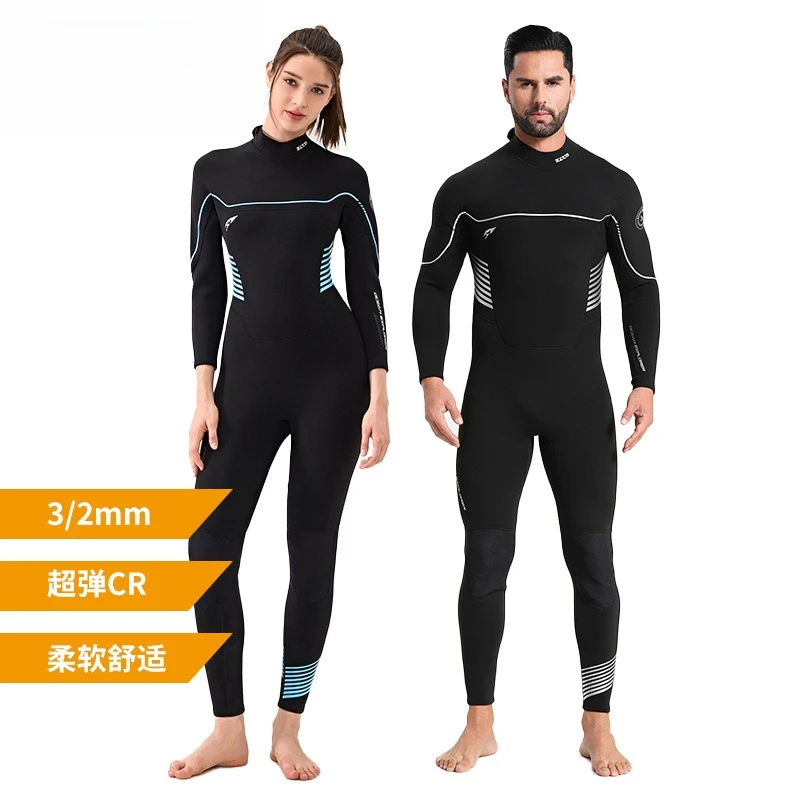 

New 3mm wetsuit long-sleeved men's wetsuit thickened and warm CR wetsuit women's cold-proof