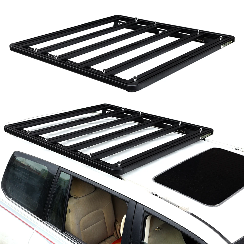

OEM Customized Aluminium Top Carrier Roof Rack For LC200 Cross-Country Extentional Platform Car Roof Mount Roof Rail