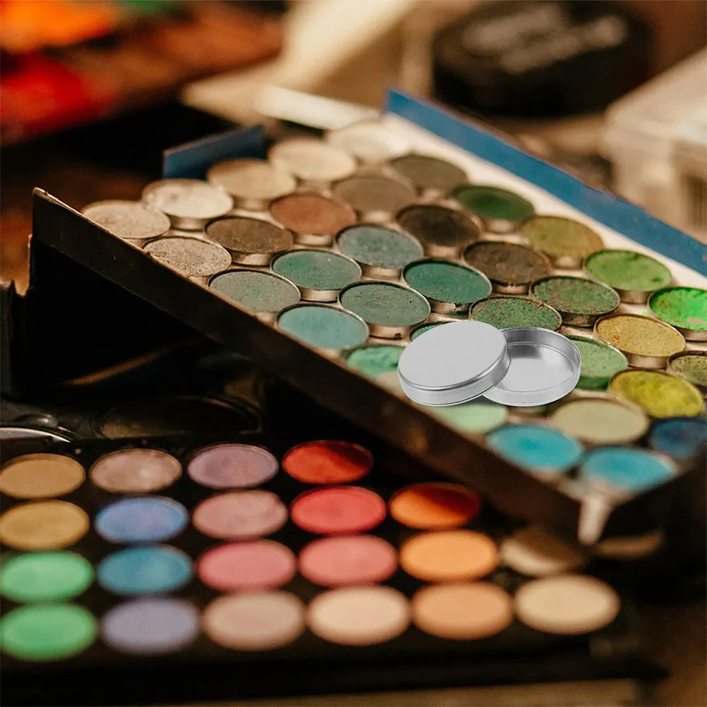 

30pcs Makeup Platen Tool Empty Eyeshadow Pan Travel Size Reusable Aluminum Palette For Women Small Lightweight