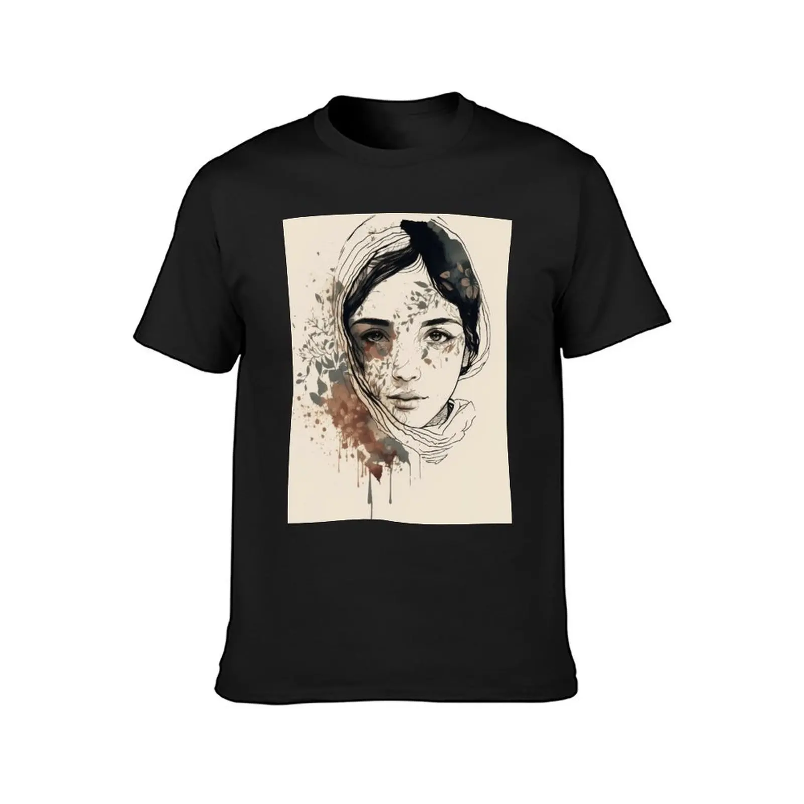 Persian Girl #11 – Heartfelt Art. Tazhib-inspired Cultural Art Featuring Innocent Beautiful Persian Girls T-Shirt