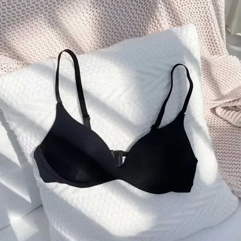 Sujetadores sin espalda para mujer, ropa interior sin costuras, lencería Sexy, Bralette de copa 3/4, Top sin aros, Camiseta cómoda