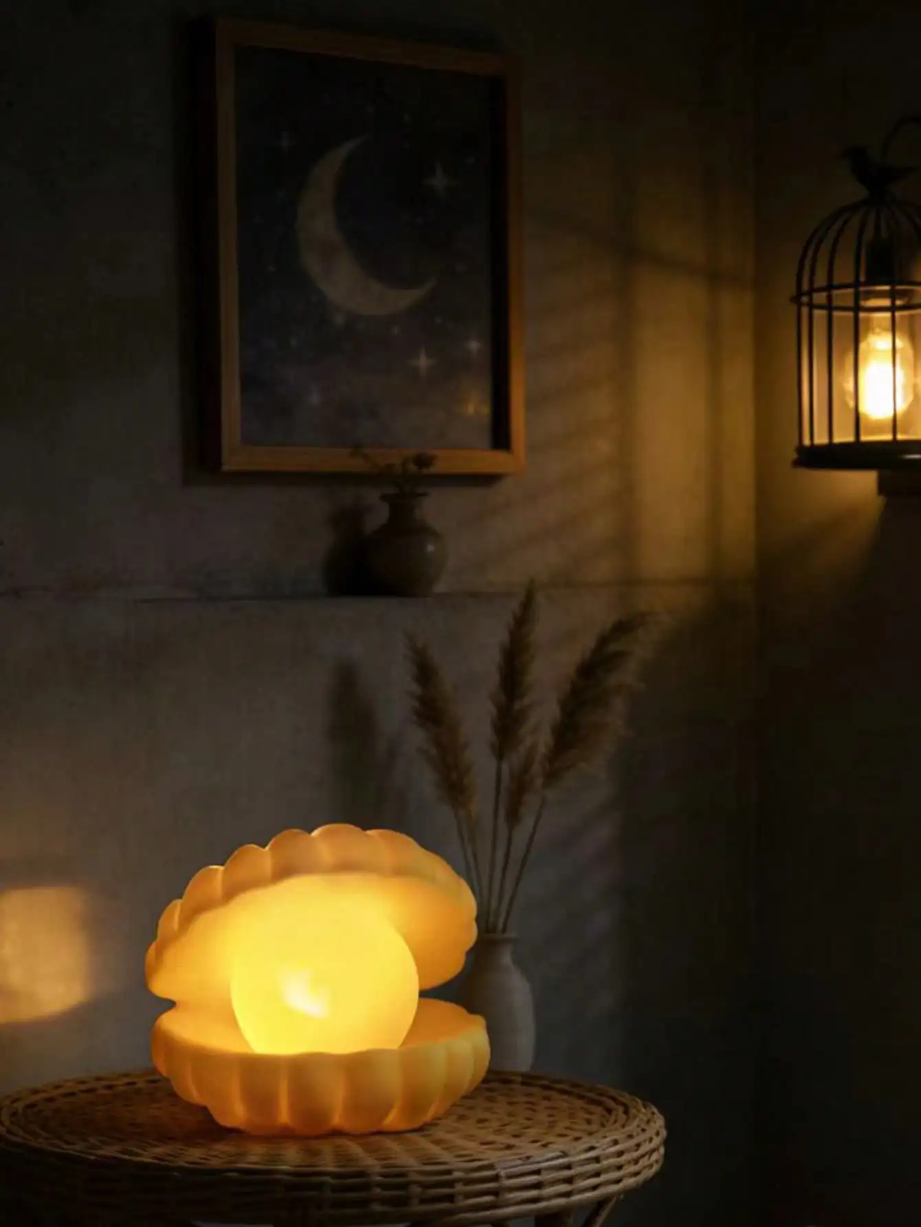 

LED Creative Novelty Shell Pearl Lamp, Suitable For Room, Bedside, Living Room, Study, Holidays, Birthdays, Gifts, Desktop Decor Lighting, Bedside Night Light