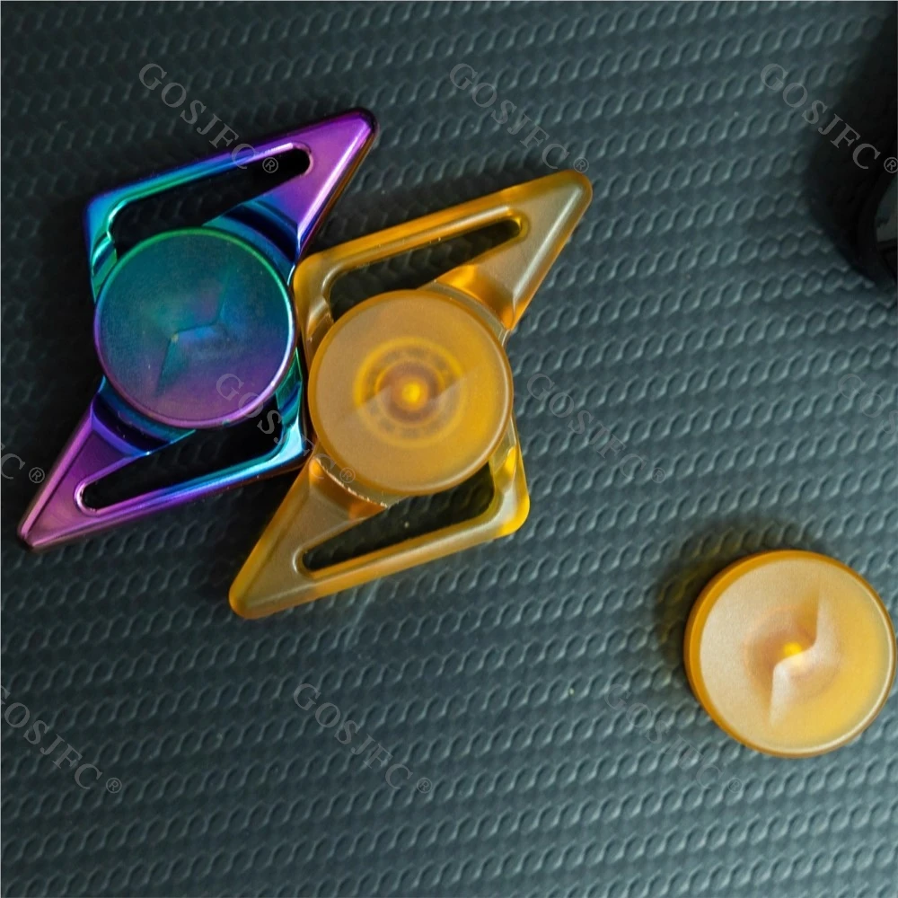 FOXEDC PEI Tweeblad Gyro Tactiele Fidget Spinner Stress Relief Speelgoed Fidget Speelgoed voor volwassenen