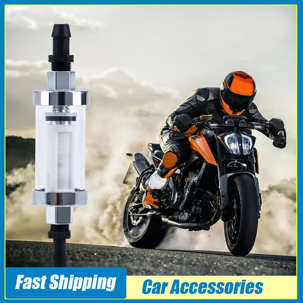 1pc Universal Car Inline Gasoline Filter Car Reusable Fuel Filter Car Washable Fuel Filter Tool Auto Replaceable Accessories