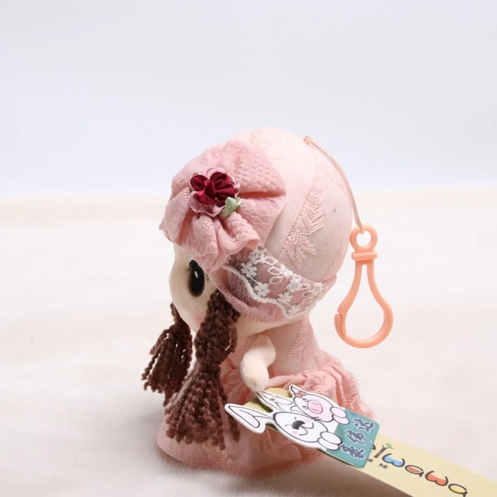 New Dress-up Girl Plush Key Chain Flower Fairy 20cm Size Backpack Charm Pink Blue Green Figure Doll Bag Pendant Gift Giving