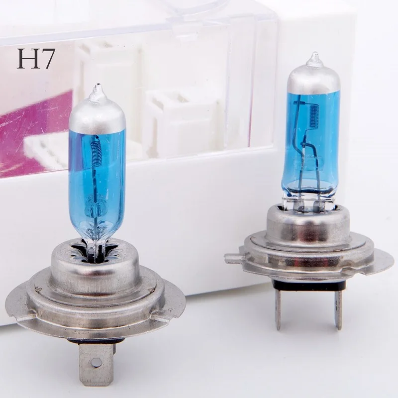 

2Pcs H7 55W 5000K Car Halogen Headlamp Xenon Bulb High Low Beam Super White Quartz Blue Tube Lamp Motorcycle Lights DC 12V