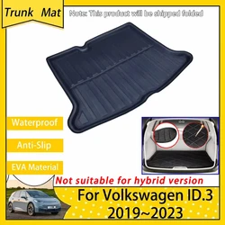 Car Trunk Mat for Volkswagen VW ID.3 ID3 ID 3 Accsesories 2019~2023 Waterproof Pad Rear Boot Cargo Floot Tray Carpet Auto Tuning