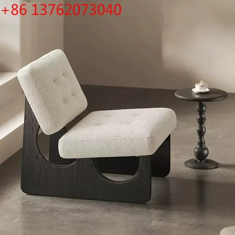 Nordic medieval wabi style retro single sofa leisure chair designer balcony leisure chair