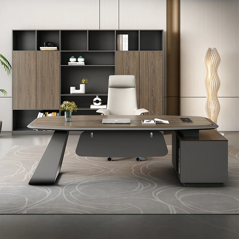 Minimalist Manager Office Desks Computer Modern Storage With Drawers Office Desks Corner Wooden Furniture Mesa De Trabalho LLOD