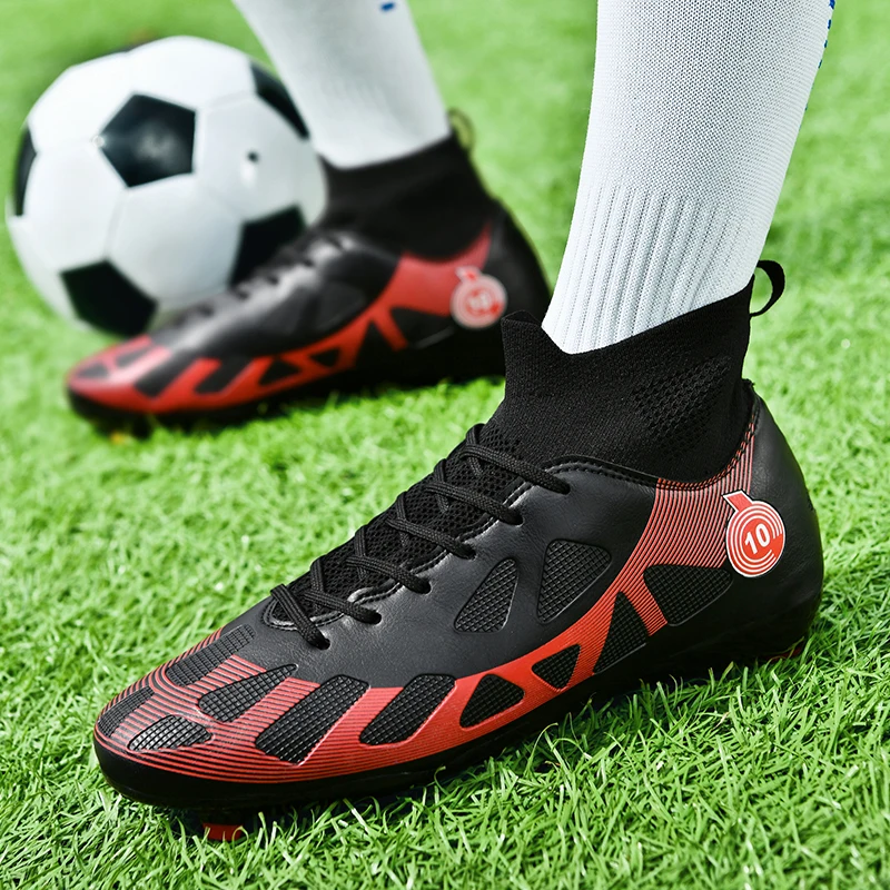 Men Soccer Boots Light Weight Non-Slip Soft TF/FG/SG Football Shoes Cleats Grass Training Sneakers Outdoor Sports FootWear