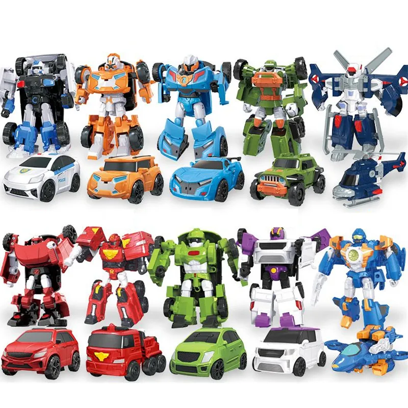 

Korea Anime Brothers Transformation Robot Toys Cartoon Deformation Car Airplane Action Figures Vehicle Children Boy Gifts