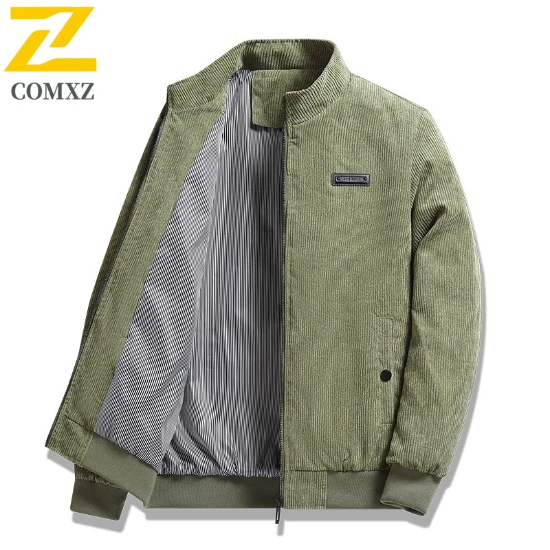 COMXZ الرجال خندق معطف الحد الأدنى الأعمال الفاخرة رحلة عمل مكتب بلون مأدبة سترة واقية سترة معطف عالي الجودة #3