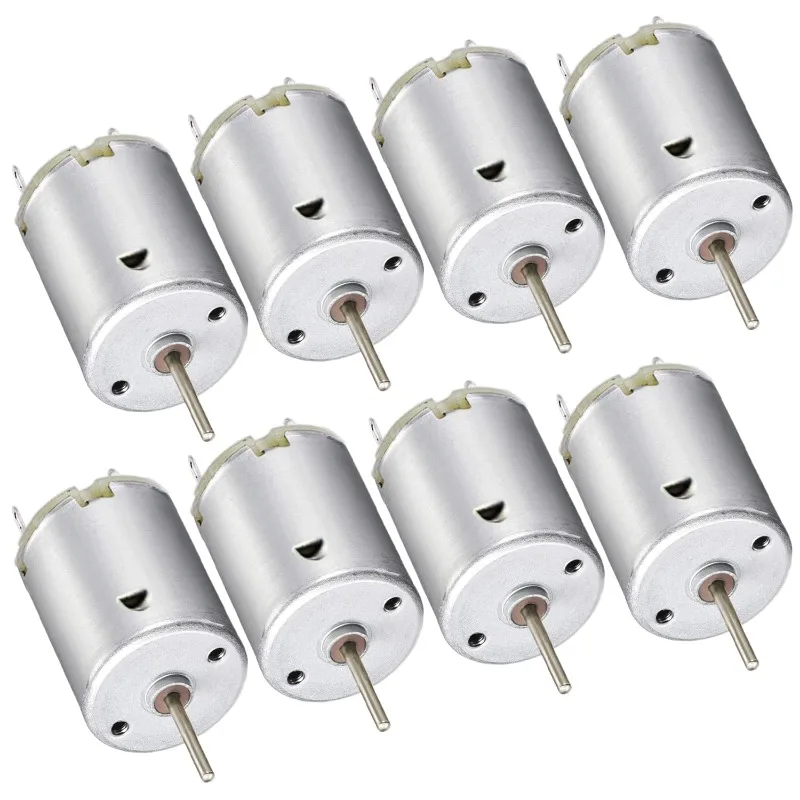 8PCS Mini DC Motors R280 High Torque High RPM DC Motors 3-12V 13500RPM or DIY Toys Mini Fans Juicer Water Pump Beauty Instrument