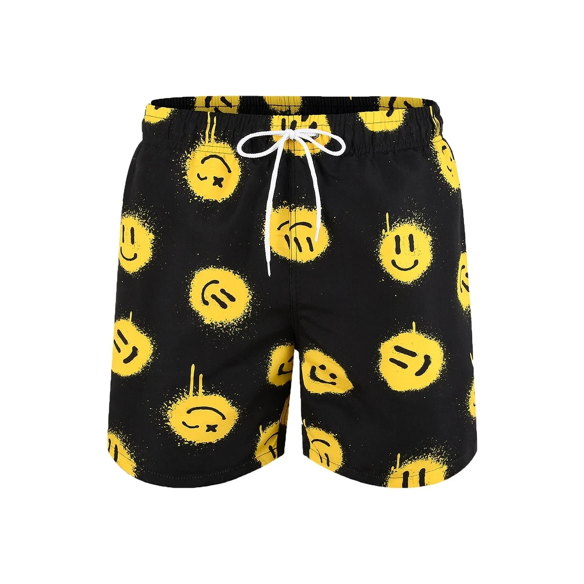 

Summer Men's Shorts Smiling Face 3D Printing Hawaiian Beach Casual Surfboard Beach Shorts High Elastic Quick Dry Sweatpants