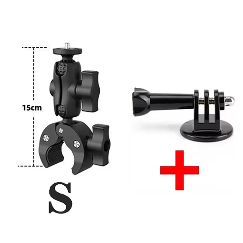 Radfahren Motorrad Clip Quick Release Magic Arm 360 ° Superklemme aus Aluminiumlegierung für Kamera GoPro Action Kamera