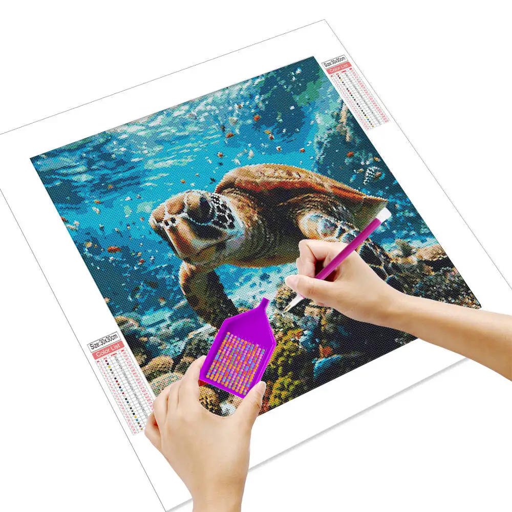 DIY Diamond Painting Underwater Animal Full Round Mosaic Coral Fish Turtle Home Decoration