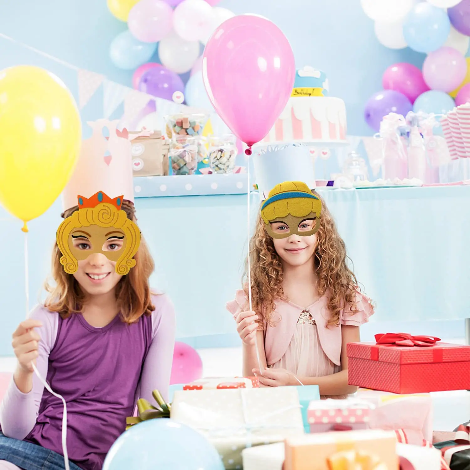 مستلزمات فستان للأطفال ، هدية حفلة عيد ميلاد ، ملابس ديكور ، قناع أميرة ، لعب الأدوار ، لعب الأدوار