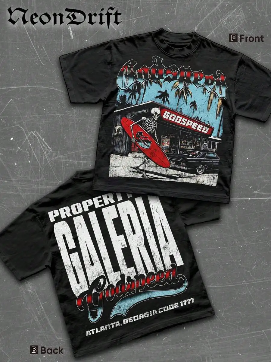 

Мужская винтажная футболка с графическим принтом в уличном стиле — с изображением состаренного черепа и принтом Surf Shop, 100% хлопок, летняя повседневная модель