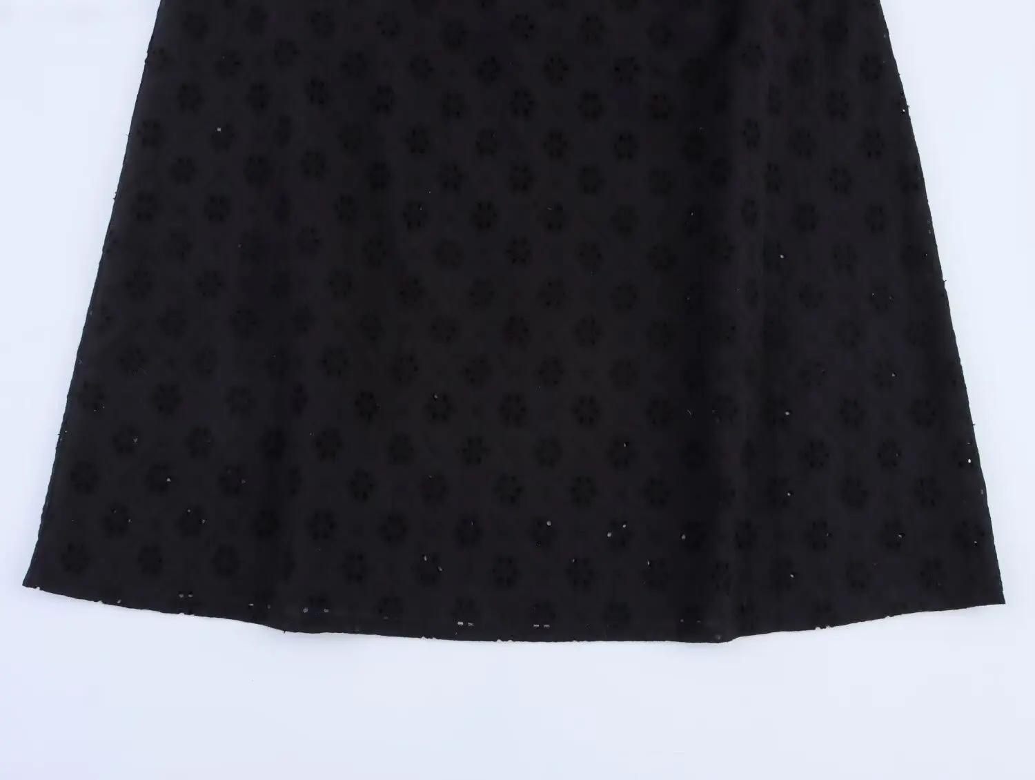 Maxdutti francês bordado oco vestido preto para mulher 2025 verão cruz sem alças midi vestidos de tanque feminino