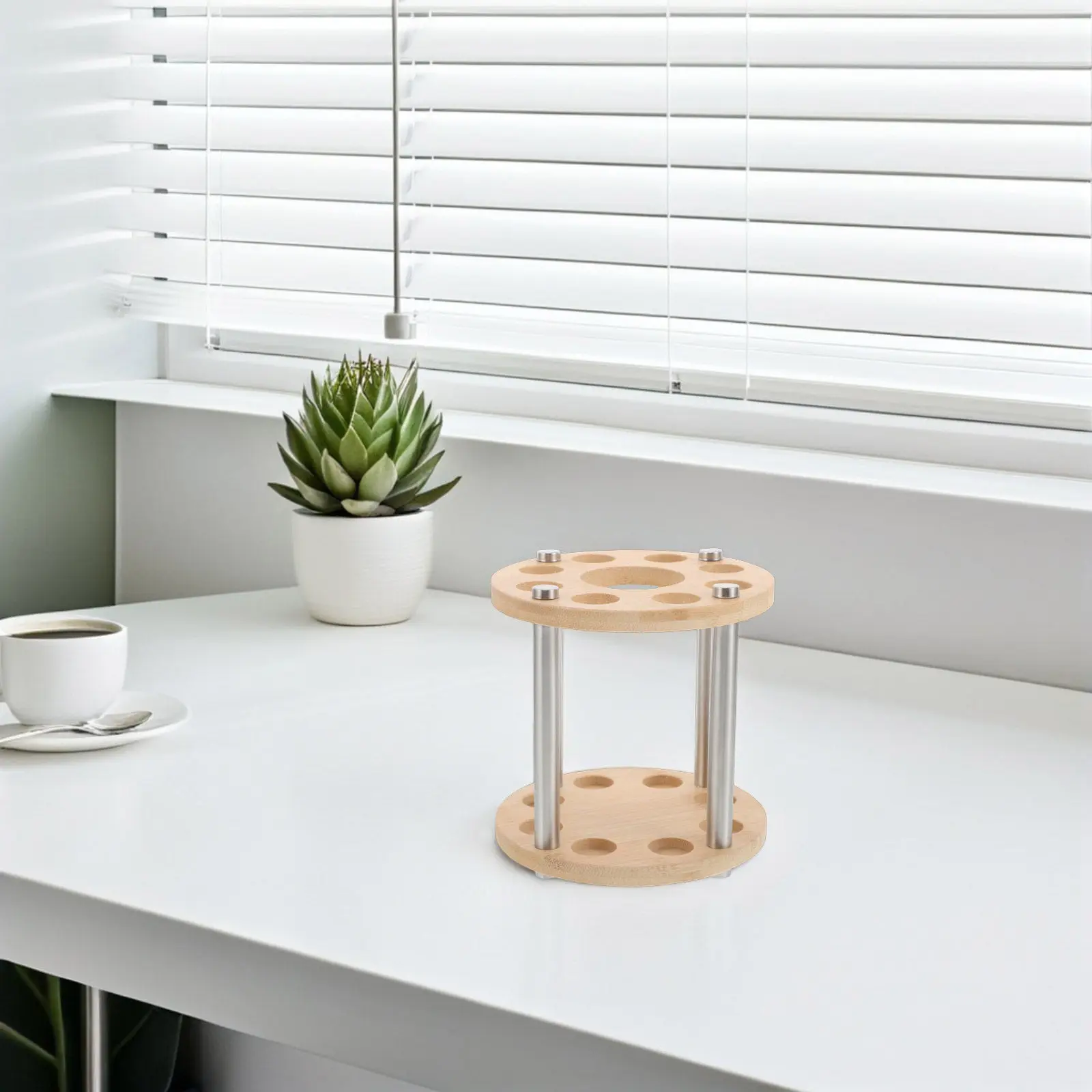 Multifunctional Bamboo Incense Tube Display Rack Sturdy Finish Incense Stick Holder Desktop Dressing Table Decor Storage