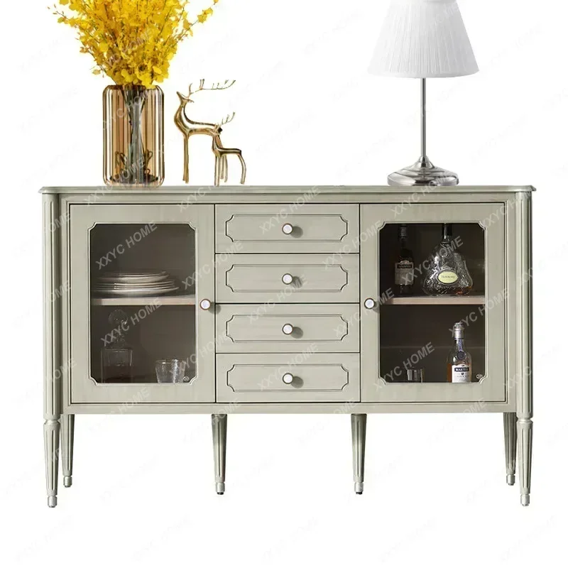 American light luxury solid wood dining side cabinet