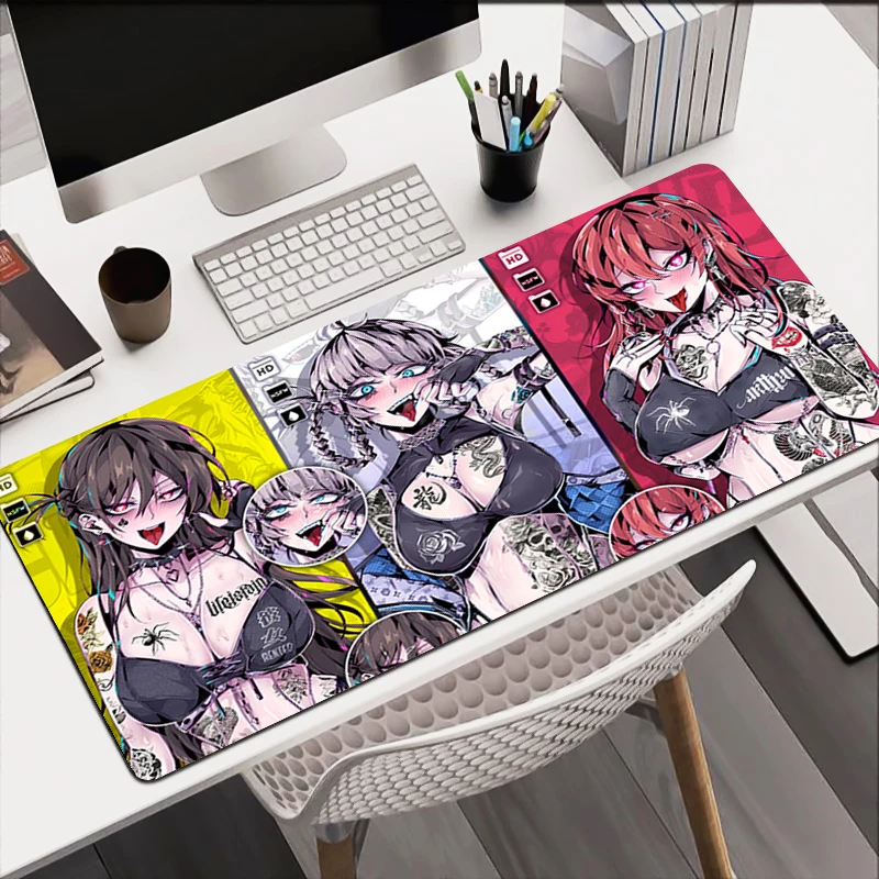 Desk Mat Gamer Mousepads Fashion Anime Sexy Girl Pc Mouse Pad Office Desk Pads Large Mousepad Non-slip Mouse Mats For Computer