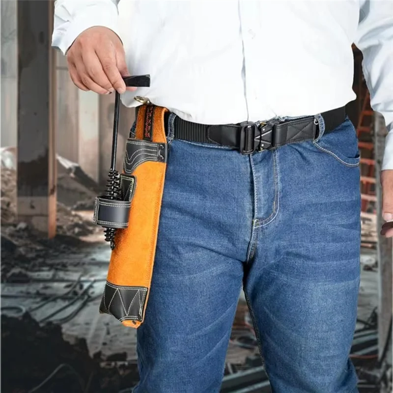 ABRT-Welding Electrode Holder Welding Rod Storage Tube Cowhide Electrode Holder Welding Rod Pouch Welding Rod Waist Bags