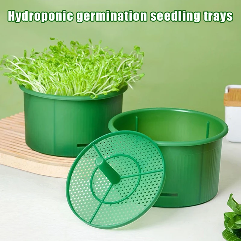 Sprout Tray Seed Garden Hydroponic Peanut Pea Bean Seedling Sprouter Cat Grass Gift